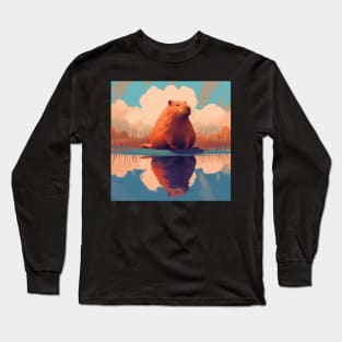 Capybara Cuteness: Adorable and Irresistible Long Sleeve T-Shirt